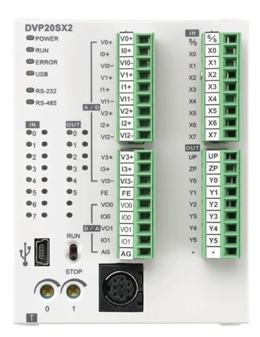 DVP20SX211T PLC de uso general con entradas y salidas analógicas
